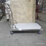 Pull Goods Ready Stock Trolley Workshop Truck Canteen Stainless Steel Flatbed Hotel Trolley Hotel 30