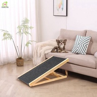 YQ Solid wood adjustable pet dog climbing ladder Dog sofa ladder Pet anti-skid ramp ladder