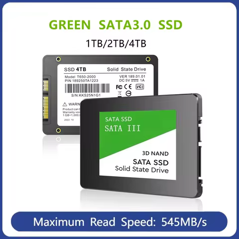 2TB 1TB 500GB 240GB 120GB Green Internal PC 2.5" SSD 4TB Solid State Drive SATAIII 6Gb/s UP to 540MB