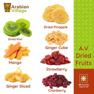 Buah Kering Dried Fruits Mango / Pineapple / Kiwi / Ginger / Strawberry /Cranberry / Mix