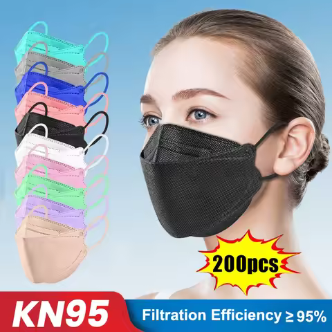 10-200pcs ffp2 mascarillas CE KN95 Masks Approved hygienic colors respiratory Filter Face Mask ffp2m
