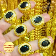 แหวน เศษทองคำแท้ ประดับพลอย แหวนทอง เพชร cz หนัก 3 บาท ไซส์ 9-11 แหวนทองฝังเพชร แหวน พลอย ทอง แหวนเพชร แหวนพลอย