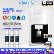 [FREE INSTALL] I-TECH Hot Warm Cold Tabletop Water Purifier Penapis Air K-030C - Compressor Cooling 
