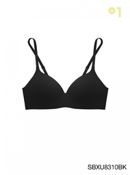 ( แพ็ค 6 ชิ้น ) Sabina เสื้อชั้นใน Invisible Wire (ไม่มีโครง) รุ่น Pretty Perfect รหัส SBXU8310 สีดำ