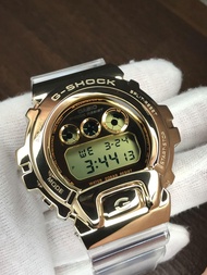 [Watchwagon] Casio G-Shock GM-6900SG-9 Gold Plated Forged Stainless Steel Bezel Semi-Transparent Resin Band Unisex Sports Fashion Watch GM-6900 GM6900 GM-6900SG-9DR