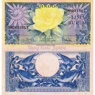 Uang Kuno Lama 5 Rupiah Seri Bunga Tahun 1959