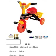 PLASTIC 3-WHEEL BIKE / FB 581 MUSIC