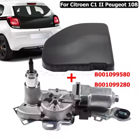 For Citroen C1 Peugeot 108 Car Rear Wiper Motor and Cover Cap Lid B001099280 B001099580 B0 010 992 8
