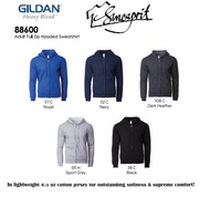 Gildan 88600 Adult Full Zip Hooded Sweatshirt(1)