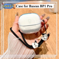 for Baseus BP1 Pro TWS ANC Case with Lanyard Protective Transparent Clear TPU Covers Baseus Bowie M3