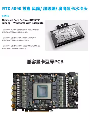 Alphacool Core GPU Water Block Serve For Gigabyte AORUS GeForce RTX 5090 MASTER 32G,GAMING ,WINDFORC