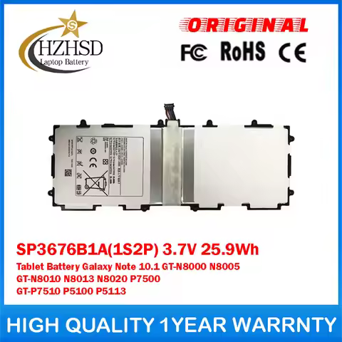 SP3676B1A(1S2P) 3.7V 25.9Wh Tablet Battery For Samsung Galaxy Note 10.1 GT-N8000 N8005 GT-N8010 N801