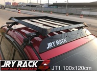 ชุดแร็คหลังคา+ถาด JT1 100x120 cm +แฟริ่งบังลม (สำหรับรถเก๋ง) แร็คหลังคา ถาดวางของบนหลังคา JRY Rack