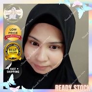 Tudung Half Scuba Hitam / Tudung Askar / Tudung Uniform / Tudung Sarung / Tudung Murah