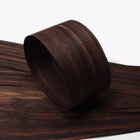 2pieces/pack Black Ebony Wood Veneer Sheet Natural Texture for Furniture Door Instrument Decor Panel