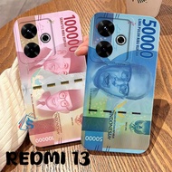 [SHARK] Softcase XIAOMI REDMI 13/ poco M6 4G 2024 NEWEST Contemporary Money Motif - Latest Case - Ca