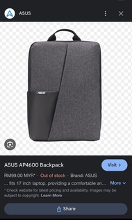 ASUS laptop bag 2L 16’ 電腦袋 書包 全新