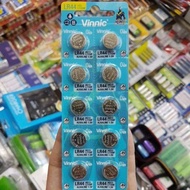 (10ก้อน) ถ่านกระดุม Vinnic L1154F LR44 A76 AG13 LR1154 1.5V Alkaline Battery จำนวน10ก้อน ของใหม่ของแ