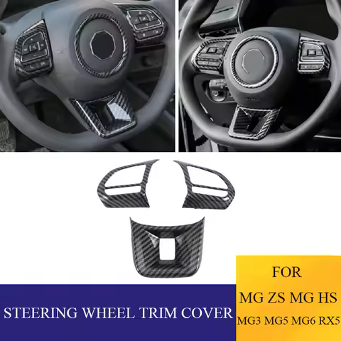 For MG ZS MG HS MG6 RX5 MG3 MG5 Car Steering Wheel Panel Cover Trim Sticker Interior Decoration Acce