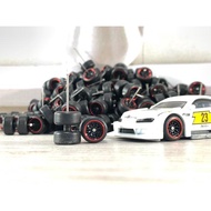 MERAH HOT WHEELS DIECAST RUBBER TIRES BBS MODEL BLACK RED