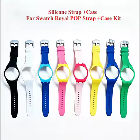 New Hot Swatch Royal POP Silicone Strap Royal Oak Silicone Watch Case Various Colors Choose From Sui