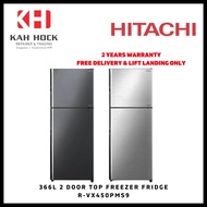 HITACHI R-VX450PMS9 366L 2-DOOR TOP MOUNTED FRIDGE - 1 YEAR LOCAL WARRANTY