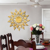 Round Mirror Sticker Paste Mirror Sticker Home Wall Decoration Carved Model