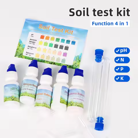 Soil Test Kit PH Ammonia Nitrogen Phosphorus Potassium Reagent Solution NPK Fertility Detection For