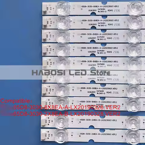 10pcs/Kit LED 65S525 65S525LABA 65S525LBAA 65EP668X1 65S4 65EP680 65EP681 65EP682 65D8 3030 2X8EA B 