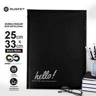 BUBBLE ENVELOPE - BUBBLE MAILER - BUBBLE PACKING HELLO BLACK MATTE 25 x 33