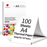 A4 Thermal Folding Paper, Compatible with M08F M832, 8.27"×11.69" Size, 100 Sheets