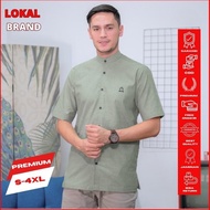 Baju Kemeja Koko Pria Lengan Pendek Fashion Ibadah Cowok Premium Jumbo