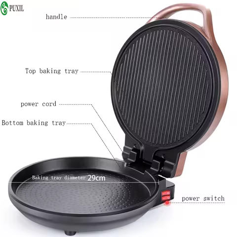 HH-75 new household electric grill, double-sided heating, deeper and larger, small pancake maker