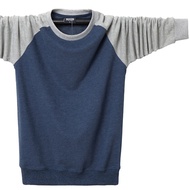 VSheng เสื้อเสื้อเชิ้ตพลัสไซส์แขนยาวขนาดใหญ่สำหรับผู้ชายเสื้อเสื้อยืดคอกลมปกบางทรงหลวมจาก M-6XL