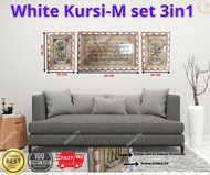 WALL SOLAT DECORATION AYAT SURAH QURAN 3 PCS 1 SET QURSI  4 QUL SERIBU DINAR Wall Muslim Frames Sura