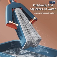 SG IN STOCK [ Enlarge 34cm} Sponge Mop Quick Dry Head Free Hand wash Folding Water-Absorbent Squeeze