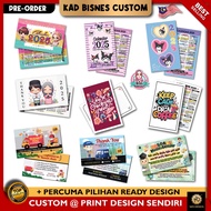 CUSTOM💥2025 Mini Kalendar Kad Bisnes Murah Thank You Card Tag Doorgift Sifir Doa