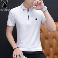 唐裝男 polo t shirt men 2025 musim panas baru t-shirt lengan pendek lelaki kerah polo kemeja Playboy ka