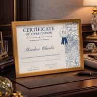 Photo Frame - Commemorative Glass Certificate Frame for Desk, Wall Hanging - Dimensions 13cm x 18cm 