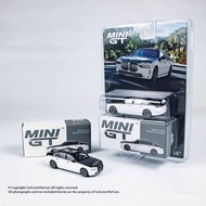 {Vivi Toy} MINIGT 1: 64 # 959 Alloy Car Model BMW i7 White Black 250926 CBWS