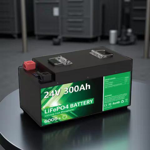 LiFePO4 24V 300Ah 7.68Kwh Battery Pack 6000+ Cycles 8S Bluetooth BMS 25.6V 100Ah 200Ah 340Ah Home So