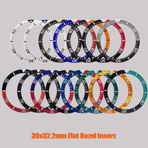 39mm Aluminium Bezel Insert Turtle Case Ring Fit for Seiko 6105 6309 Turtle Abalone NH35 NH36 Watch 