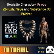 [ FULL TUTORIAL] REALISTIC CHARACTER PROPS ZBRUSH, MAYA AND SUBSTANCE 3D PAINTER