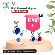 Kalung Energy Kk Liforce, Pkt 4 Kkl: Emerald &amp; Light Siam Crystal +