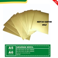 GOLD CARDBOARD PAPER GOLD CARDBOARD PAPER A5 & A6 PER PACK CONTENTS 440 & 88 SHEETS