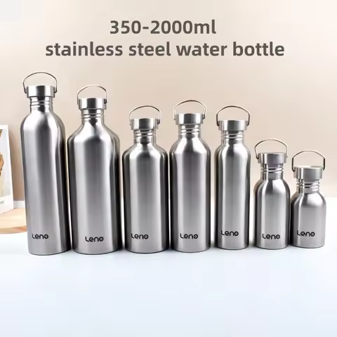 Stainless Steel Water Bottle 350-2000ml Big Mouth Single Wall Drinking Bottle Sports Bottle Flasks w