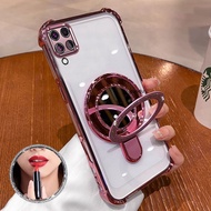 TTCE Phone Case Samsung A12 A22 4G M12 M22 M32 Phone Case Camera Protective Case Car Mirror Bracket 