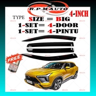 (4 PCS) Air Press XFORCE Window Tingkap kereta Door Visor Mugen move small tingkap kereta kening XFO