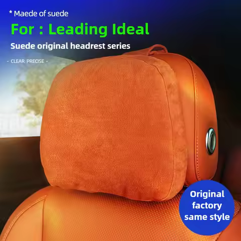 Suede Fabric For Leading Ideal LiXiang L6 L7 L8 L9 One Car Headrest Lumbar Support Seat S Class Soft