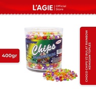 Lagie Coklat Choco Chips 1/2 Bulat Rainbow 400gr